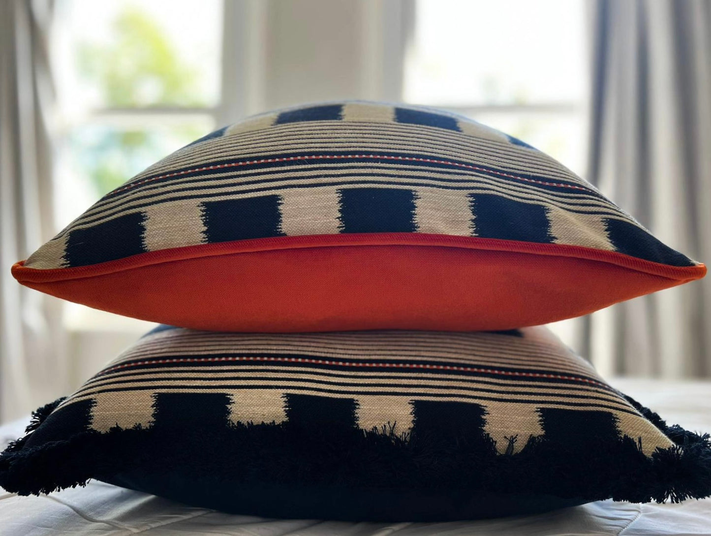 Christopher Farr Cushions - Luxury Cushions in Christopher Farr Fabric (Indigo Lost and Found)