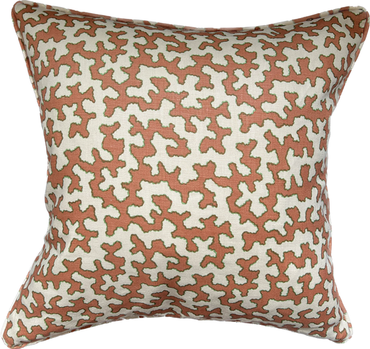Colefax Fowler Cushions - Luxury cushions in Sibyl Colefax John Fowler Fabric (Apricot Squiggle) 
