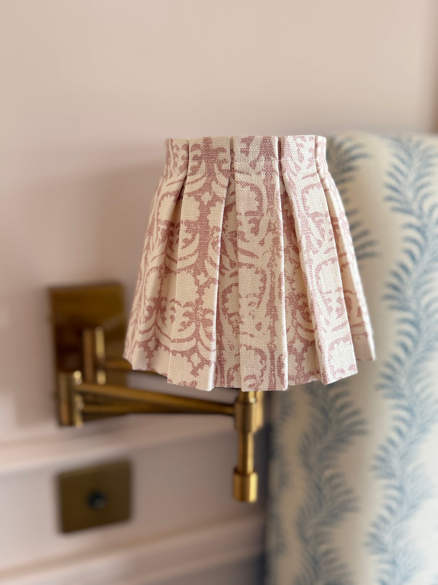 Luxury box pleat lampshade in Penny Morrison premium designer fabric