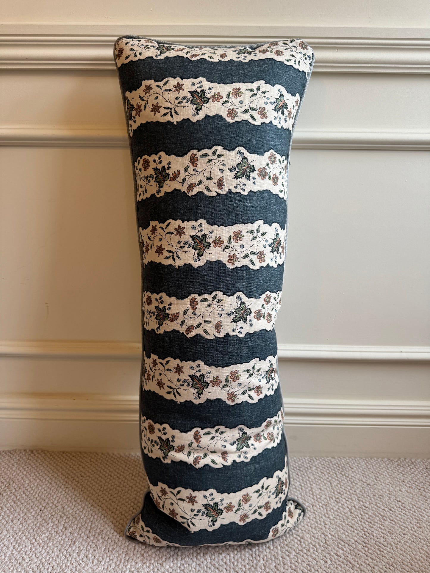 ‘Bigger Than the Baby’ Red Oak Stripe Cushion