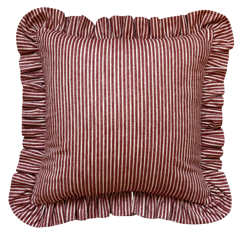Fermoie Poulton Stripe Ruffled Cushion