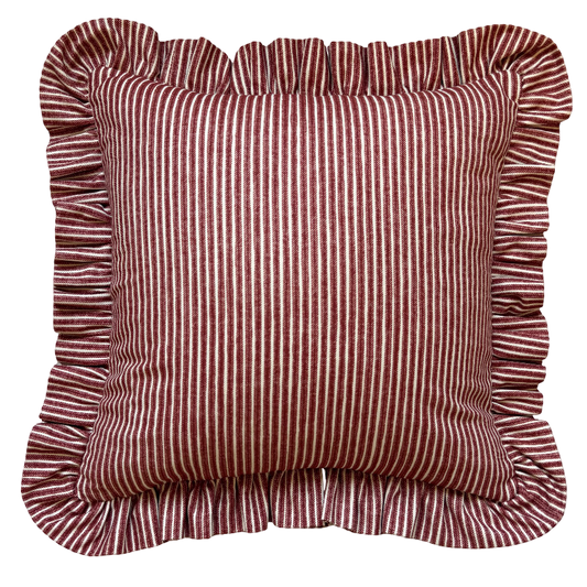 Fermoie Poulton Stripe Ruffled Cushion