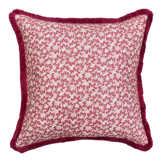 Warner Textile Archive Nathalie Fringed Cushion