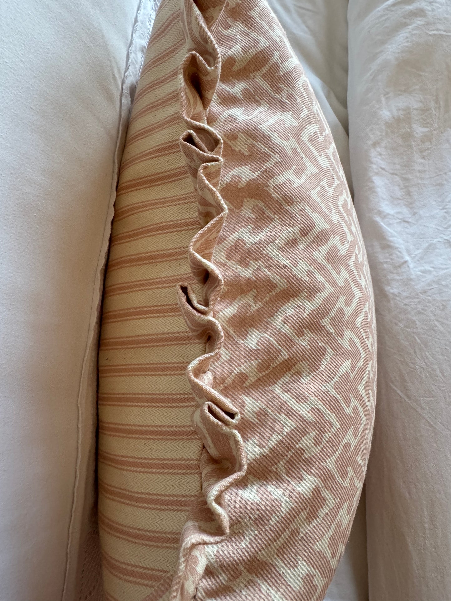 Fermoie Rabanna Blush Ruffled Cushion