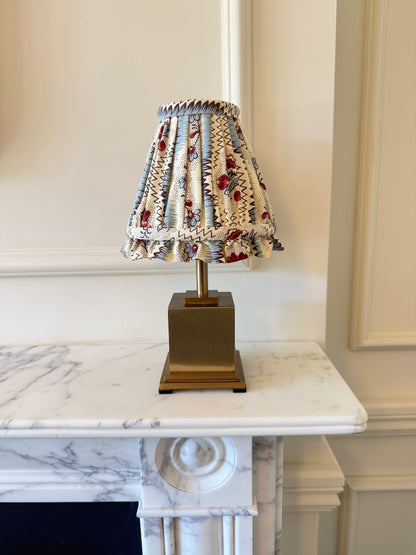 Luxury gather pleated lampshade in Pierre Frey Greuze premium designer fabric