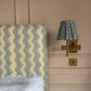 Luxury box pleat lampshade in Fermoie Rabanna premium designer fabric