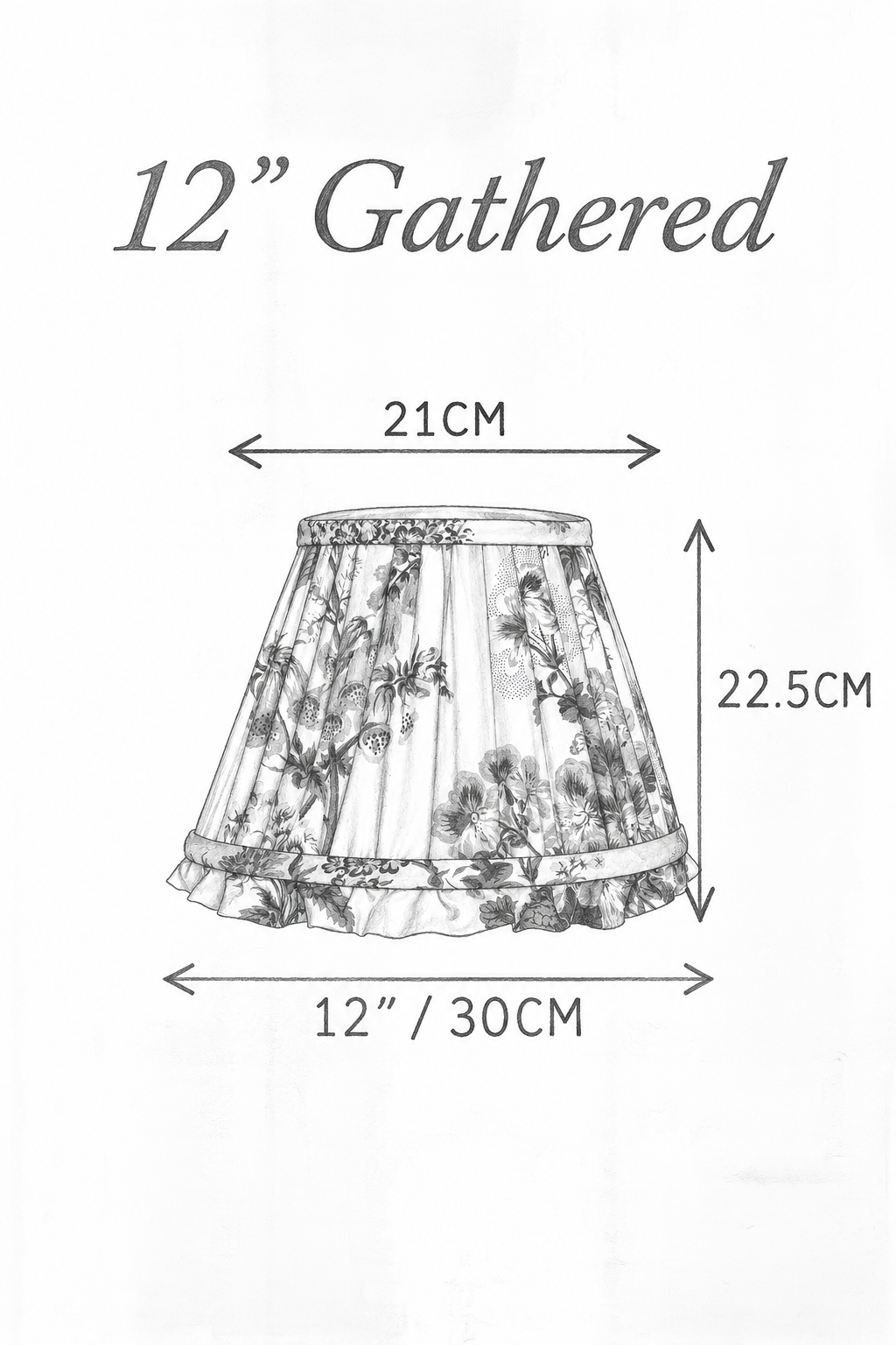 12” Bengali Gathered Lampshade