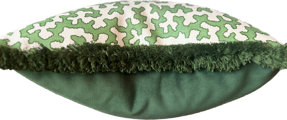Colefax Fowler Cushions - Luxury cushions in Colefax Fowler Fabric (Green Squiggle) 