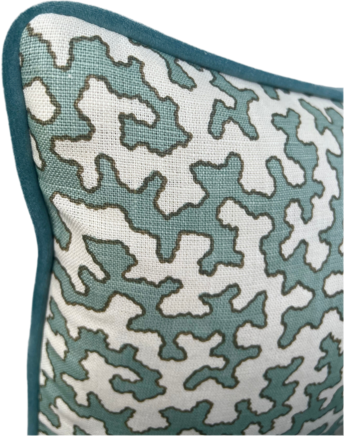 Sibyl Colefax Aqua Squiggle Cushion