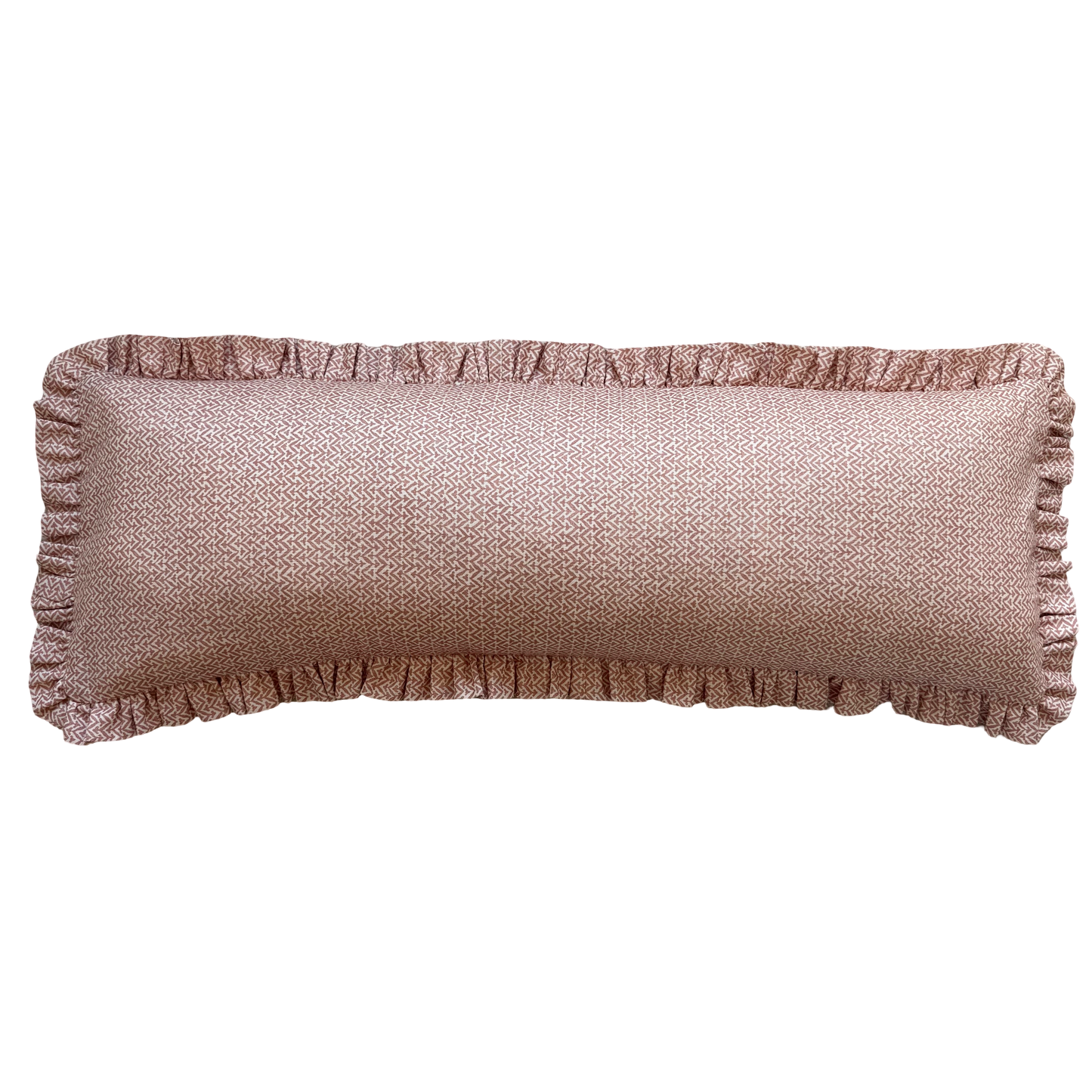 ‘Bigger Than the Baby’ Frilly Tilly Cushion - Blush