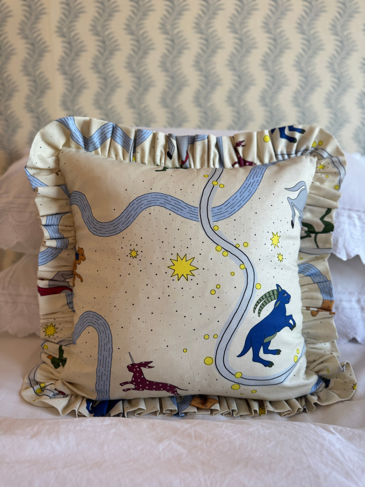 Beata Heuman Asteria’s Folly Ruffled Cushion