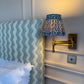 Luxury box pleat lampshade in Fermoie Rabanna premium designer fabric