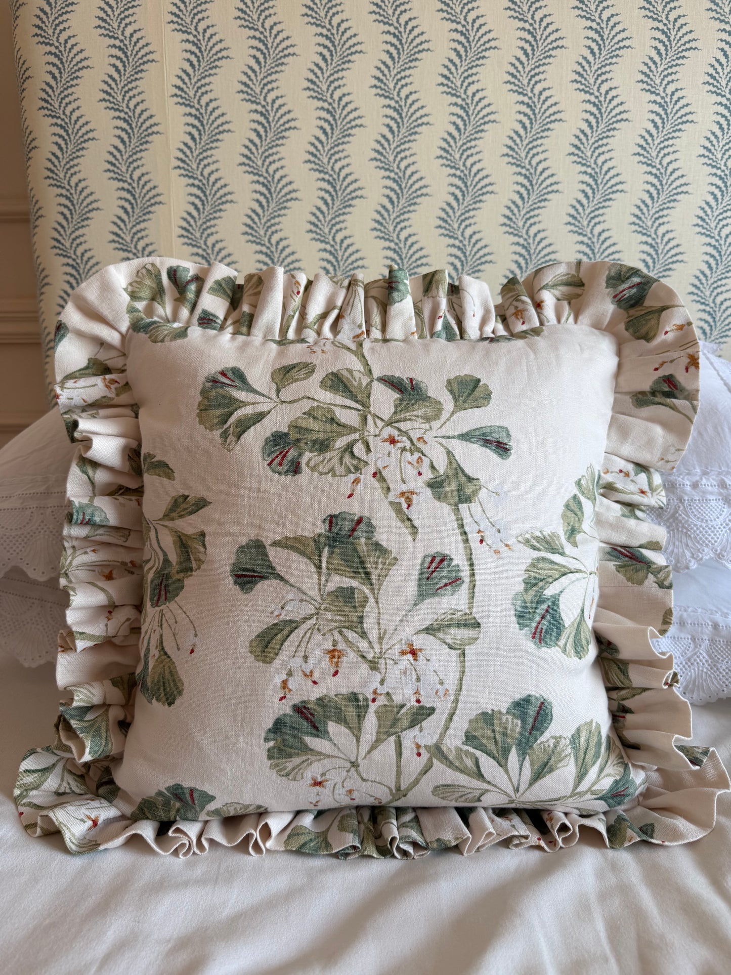 Colefax & Fowler Greenacre Ruffled Cushion