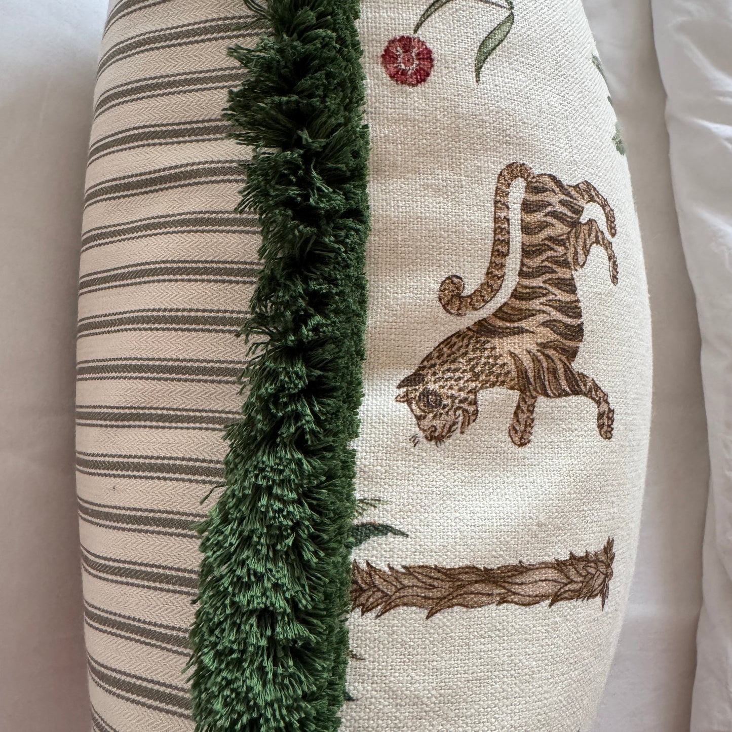 Bespoke Tiger Palm Cocoa Cushion