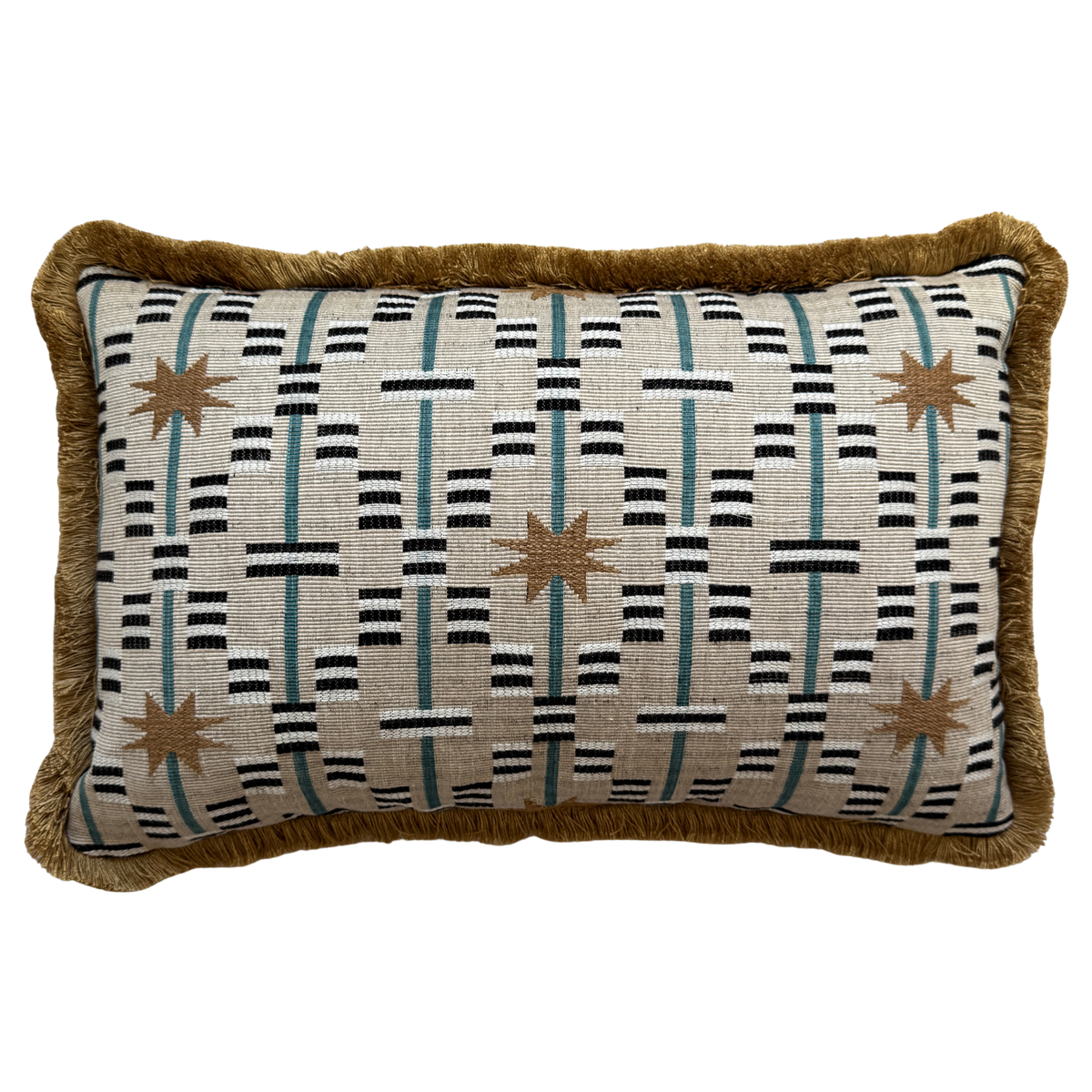 Afua Walnut Fringed Cushion