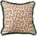 Sibyl Colefax Apricot Squiggle Fringed Cushion