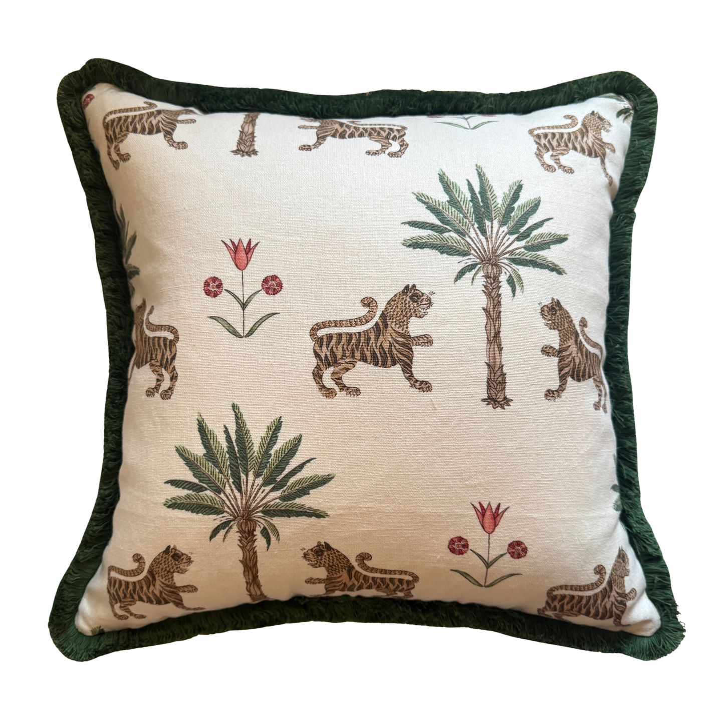 Bespoke Tiger Palm Cocoa Cushion