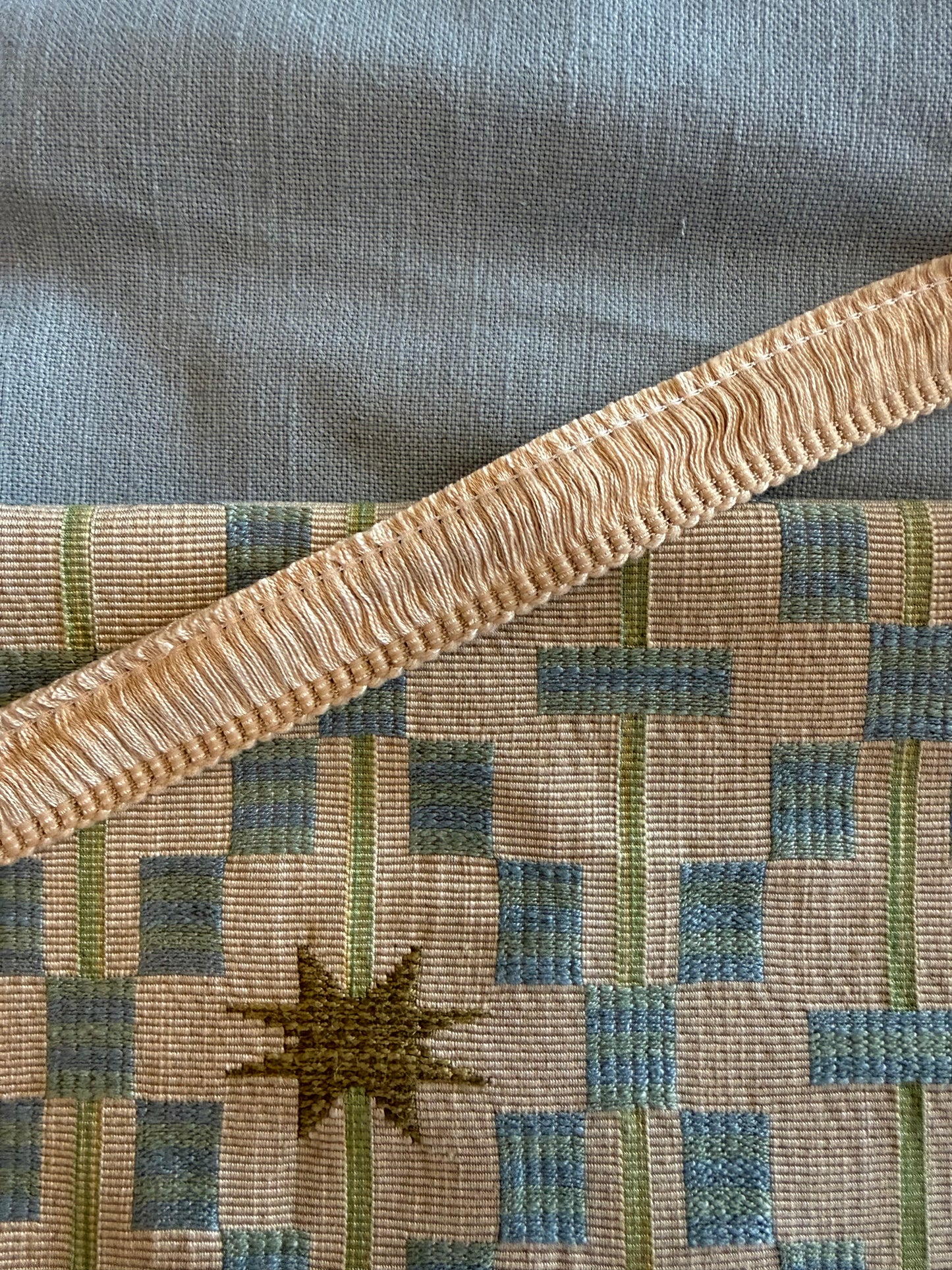 Afua Olive Fringed Cushion