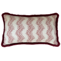 Scrolling Fern Sorolla Red Cushion