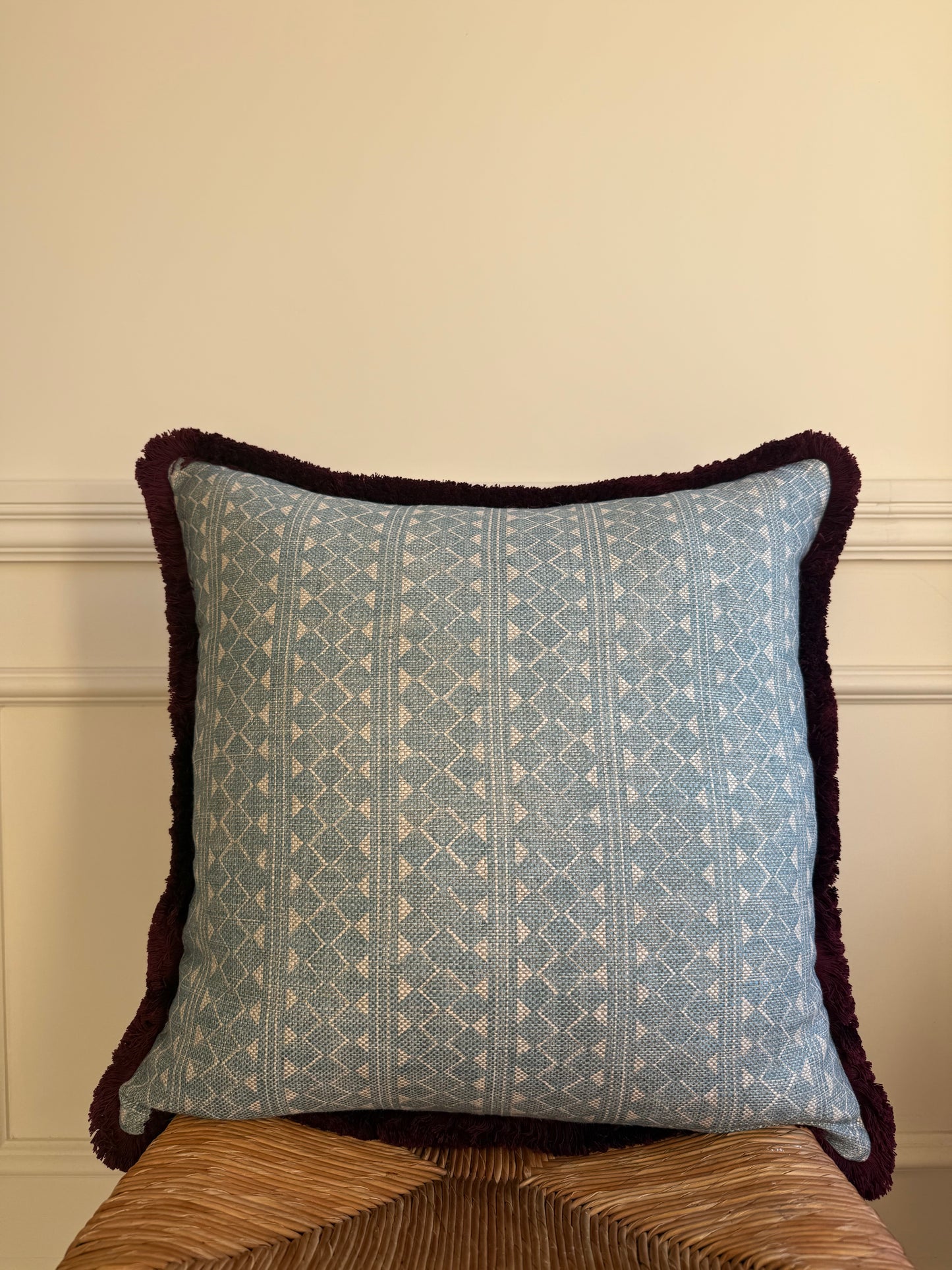 Fermoie Quantock 005 Burgundy Fringed Cushions