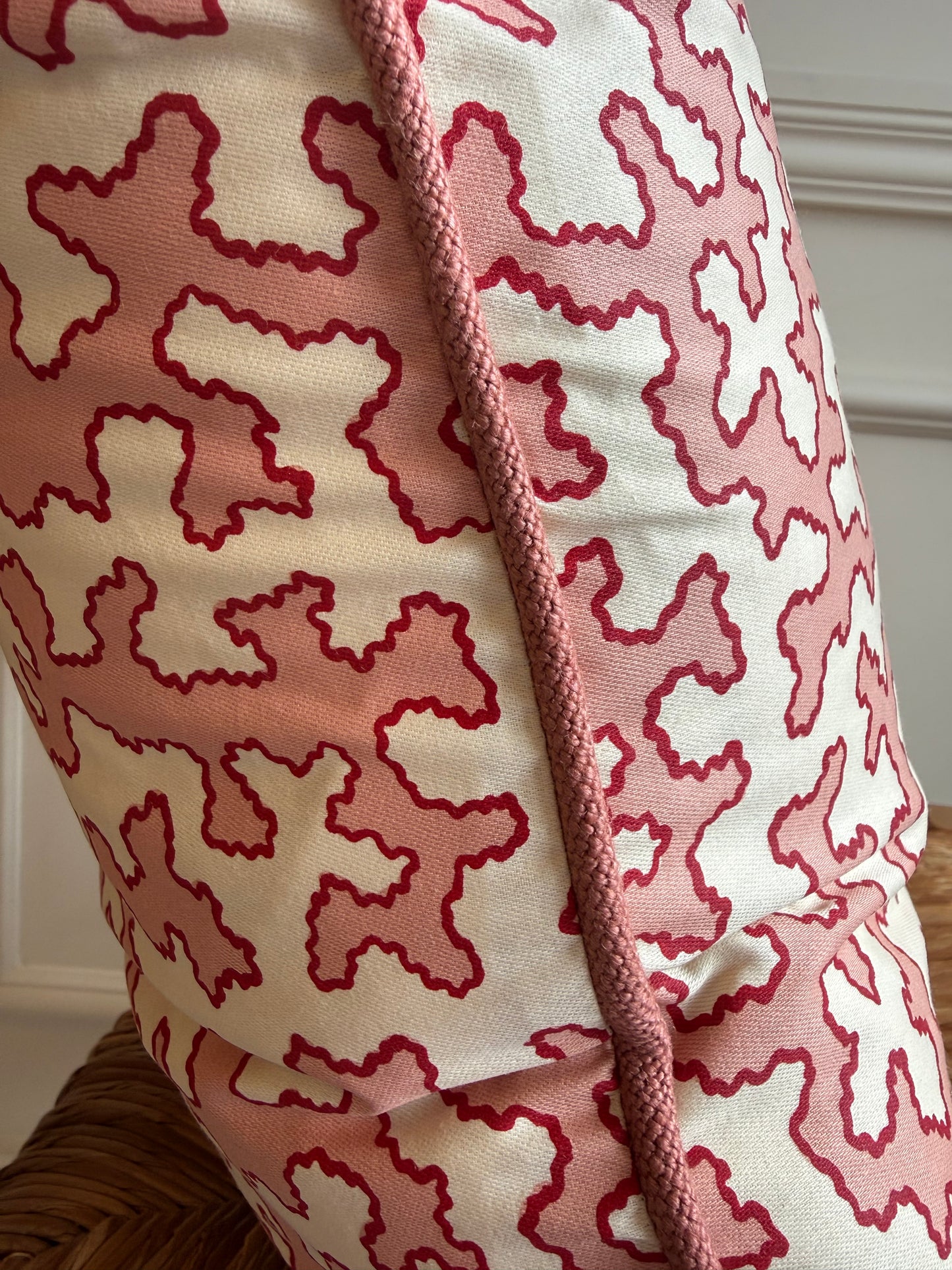 Sibyl Colefax Pink Squiggle Cushion
