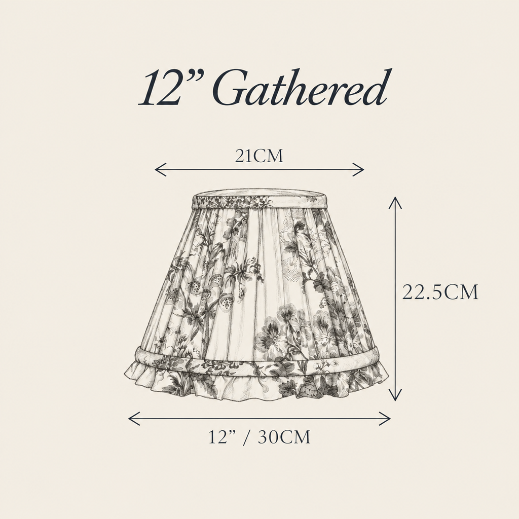 12” Greuze Gathered Lampshade