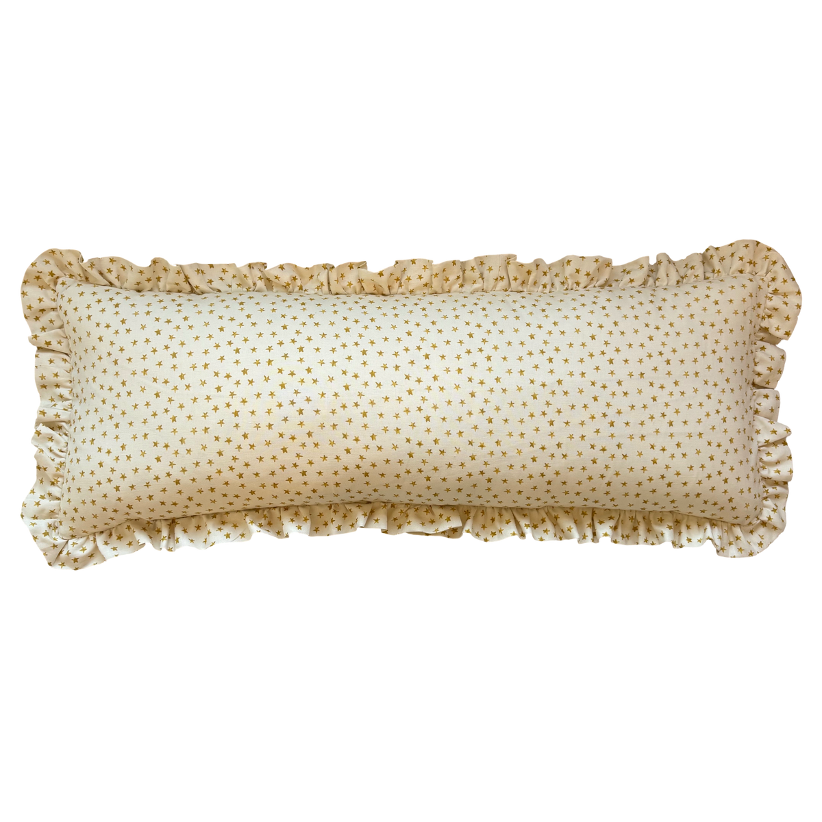 ‘Bigger Than the Baby’ Chelsea Textiles Gold Stars Cushion