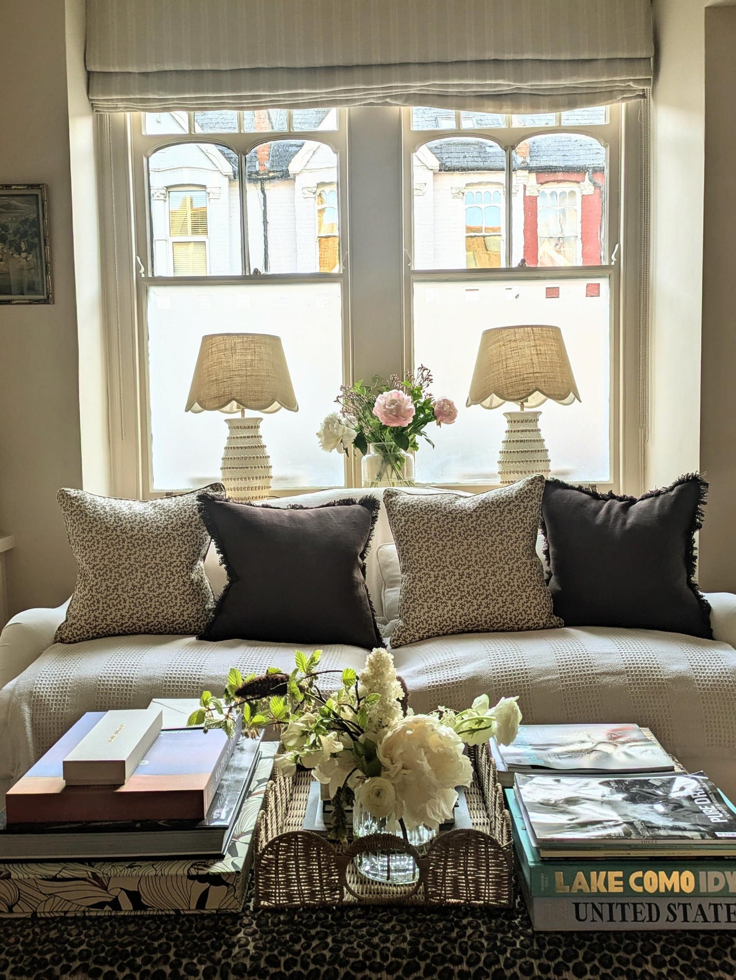 Sibyl Colefax Beige Seaweed Cushion