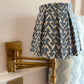 Luxury box pleat lampshade in Fermoie Rabanna premium designer fabric 
