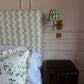 Green Squiggle Box Pleat Lampshade