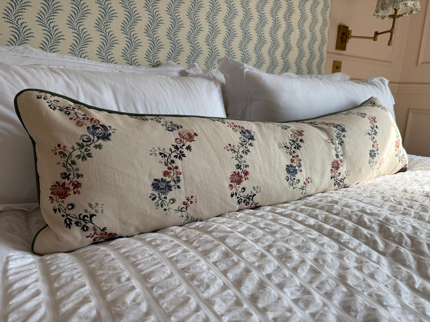 ‘Bigger Than the Baby’ Vine Flowers Cushion