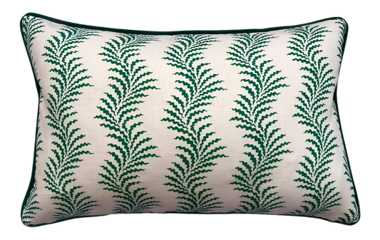 Soane Scrolling Fern Piped Cushion