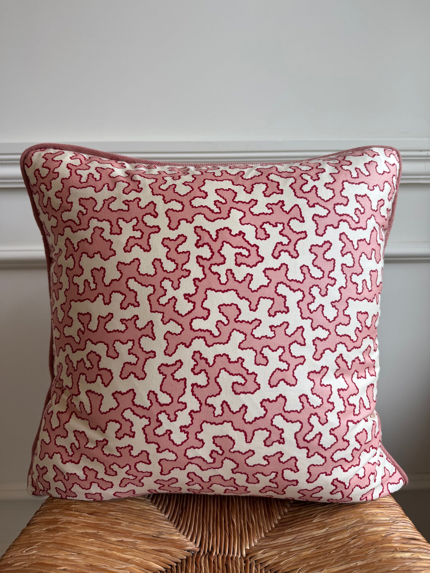 Sibyl Colefax Pink Squiggle Cushion