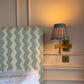 Luxury box pleat lampshade in Fermoie Rabanna premium designer fabric