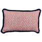 Fermoie Wicker Navy Fringed Lumber Cushion
