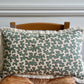 Colefax & Fowler Aqua Squiggle Fringed Lumber Cushion