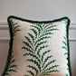 Scrolling Fern Fringed Cushion
