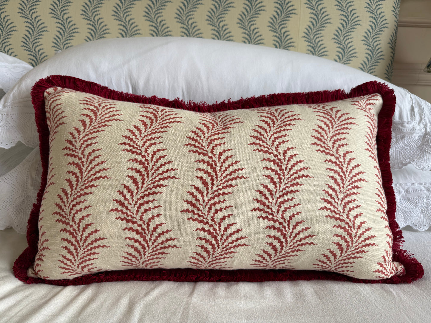 Bespoke Scrolling Fern Cushion