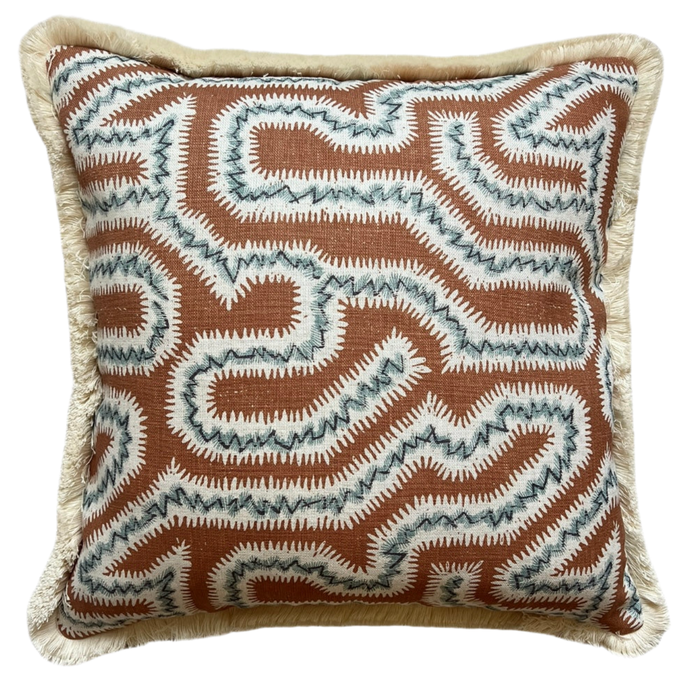 Rapture & Wright Moorish Maze Fringed Cushion