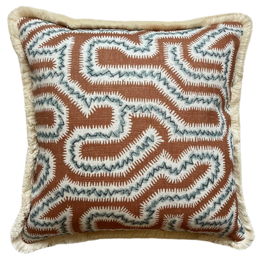 Rapture & Wright Moorish Maze Fringed Cushion