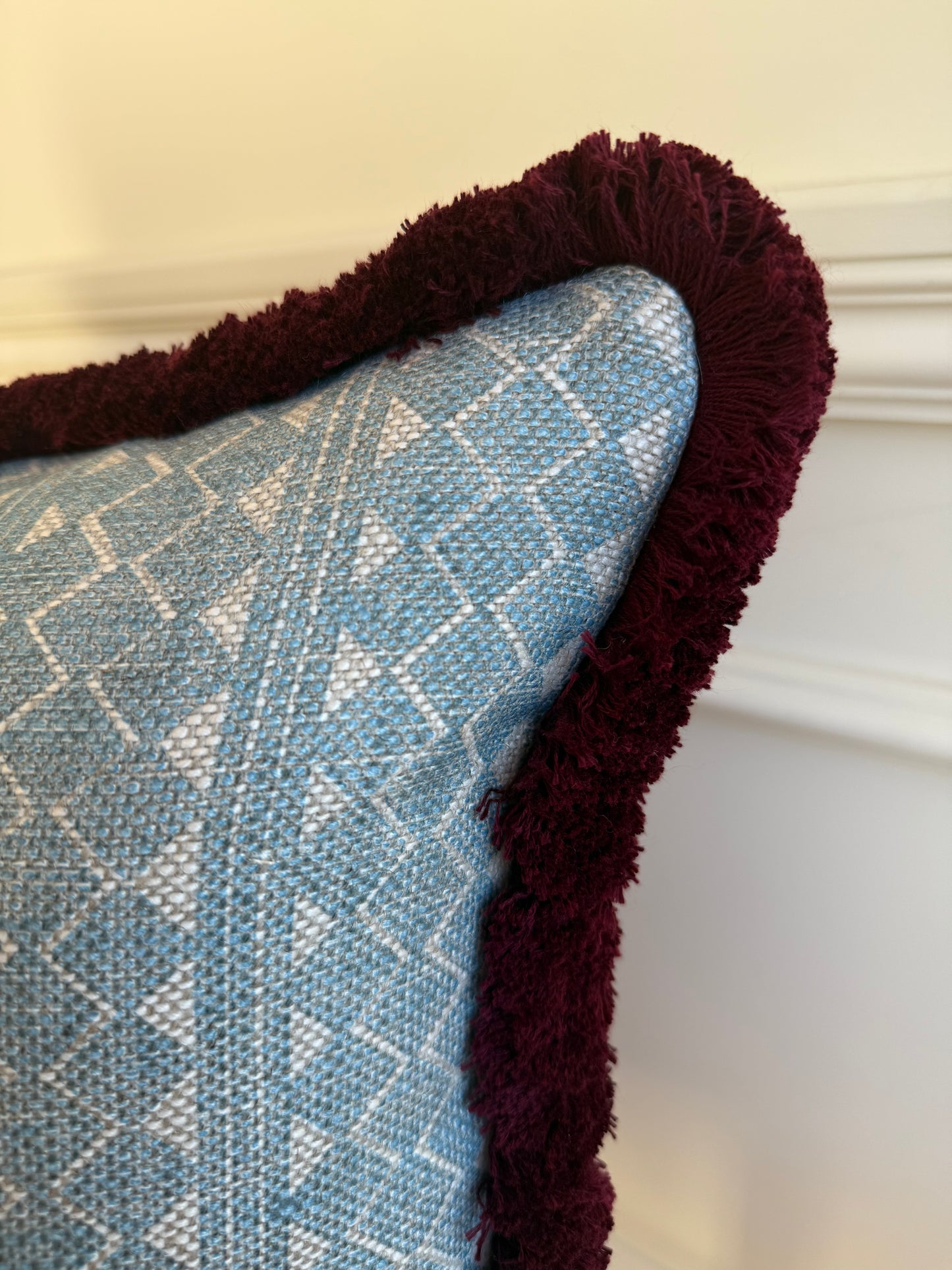 Fermoie Quantock 005 Burgundy Fringed Cushions