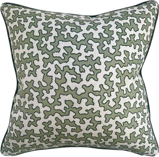 Sibyl Colefax Moss Squiggle Cushion