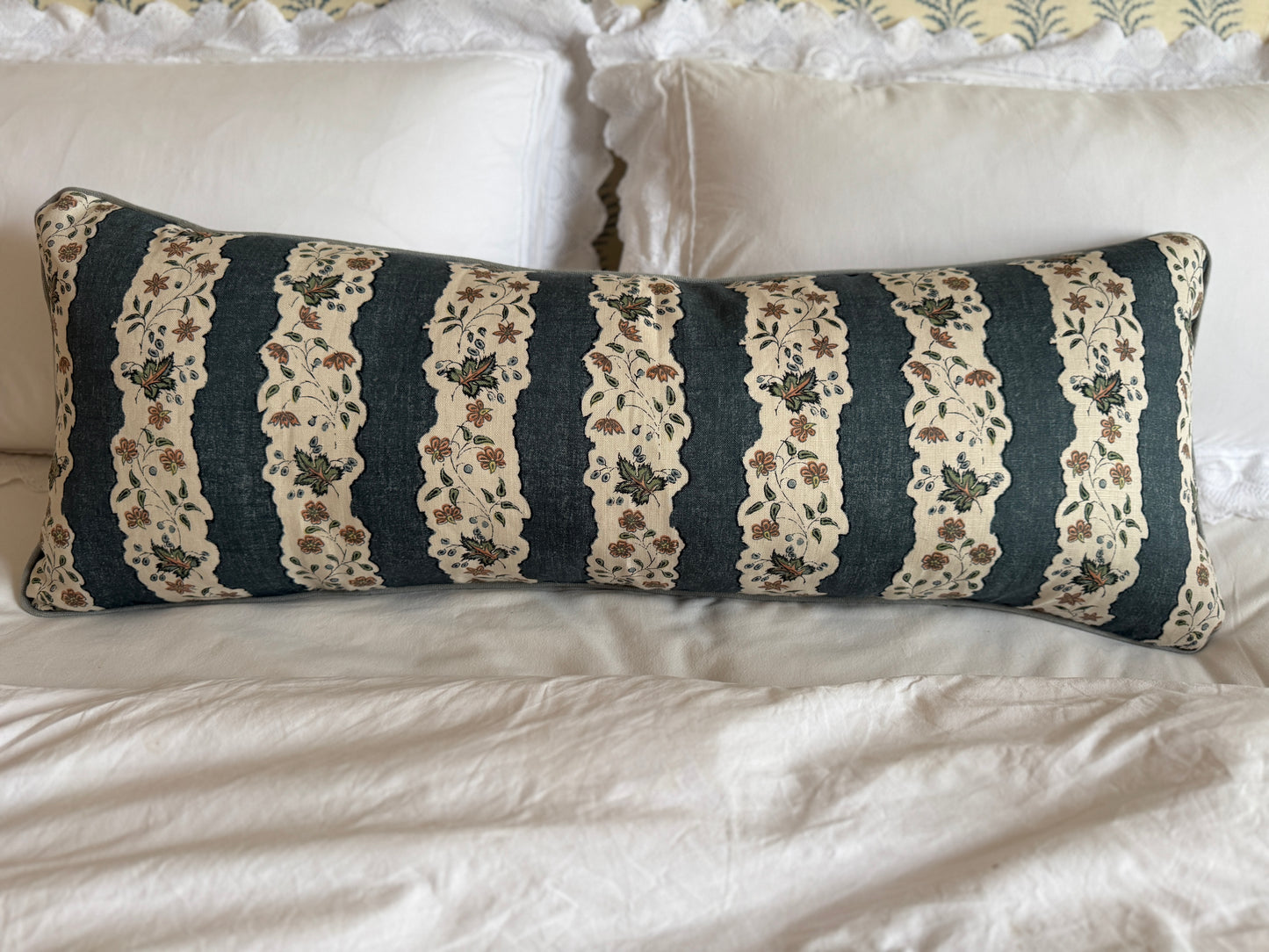 ‘Bigger Than the Baby’ Red Oak Stripe Cushion