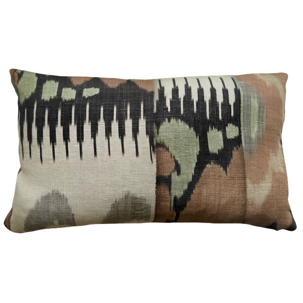 Lewis & Wood Kimono Ginger Green Lumber Cushion