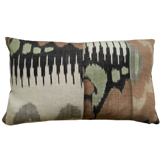 Lewis & Wood Kimono Ginger Green Lumber Cushion