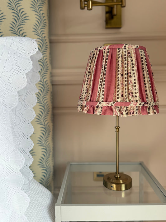 Ashoka Stripe Gathered Lampshade