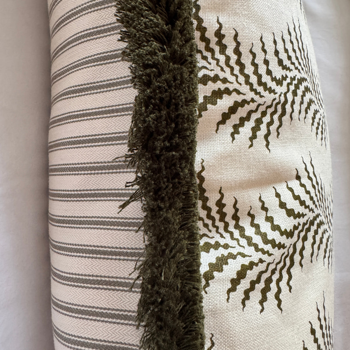 Soane Scrolling Fern Moss Cushion