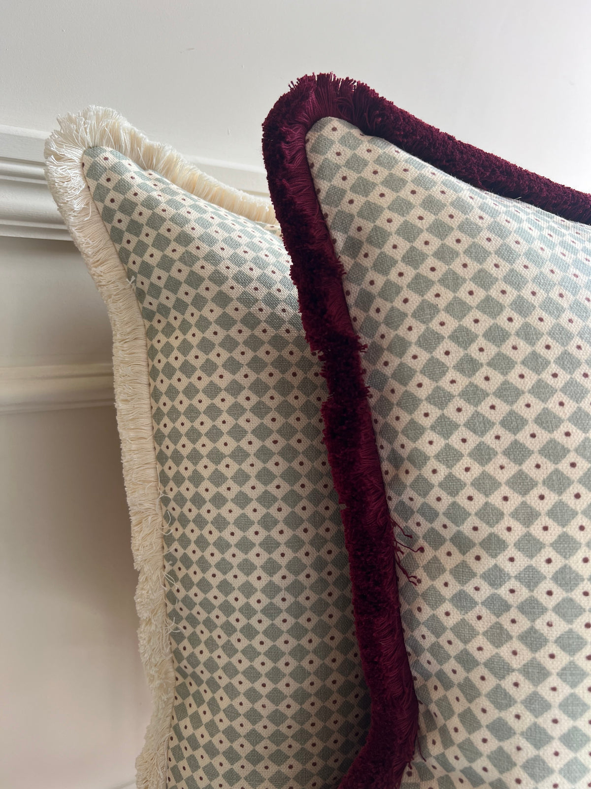 Lewis & Wood Diamond Dot Sea Holly Cushion