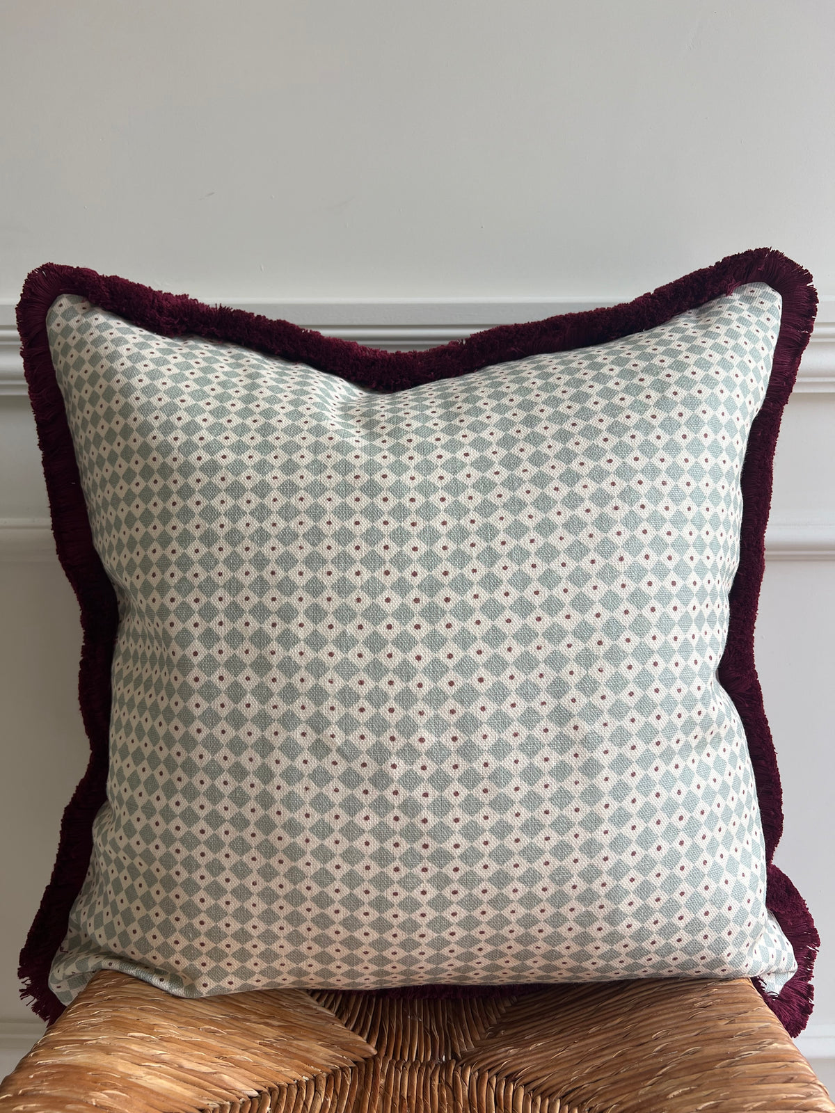 Lewis & Wood Diamond Dot Sea Holly Cushion