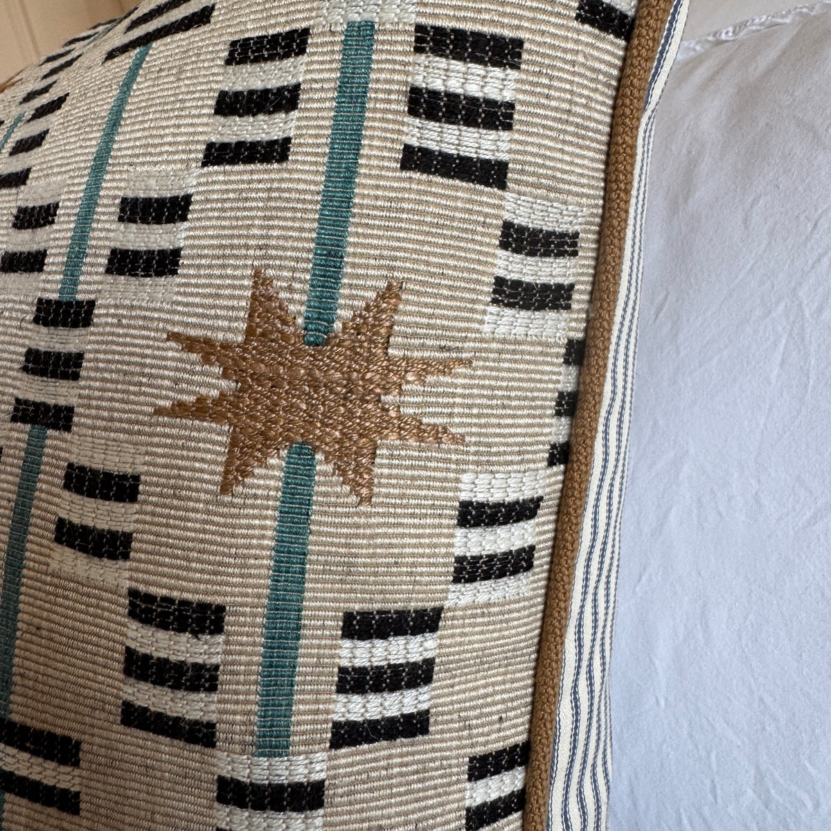 Afua Walnut Piped Cushion